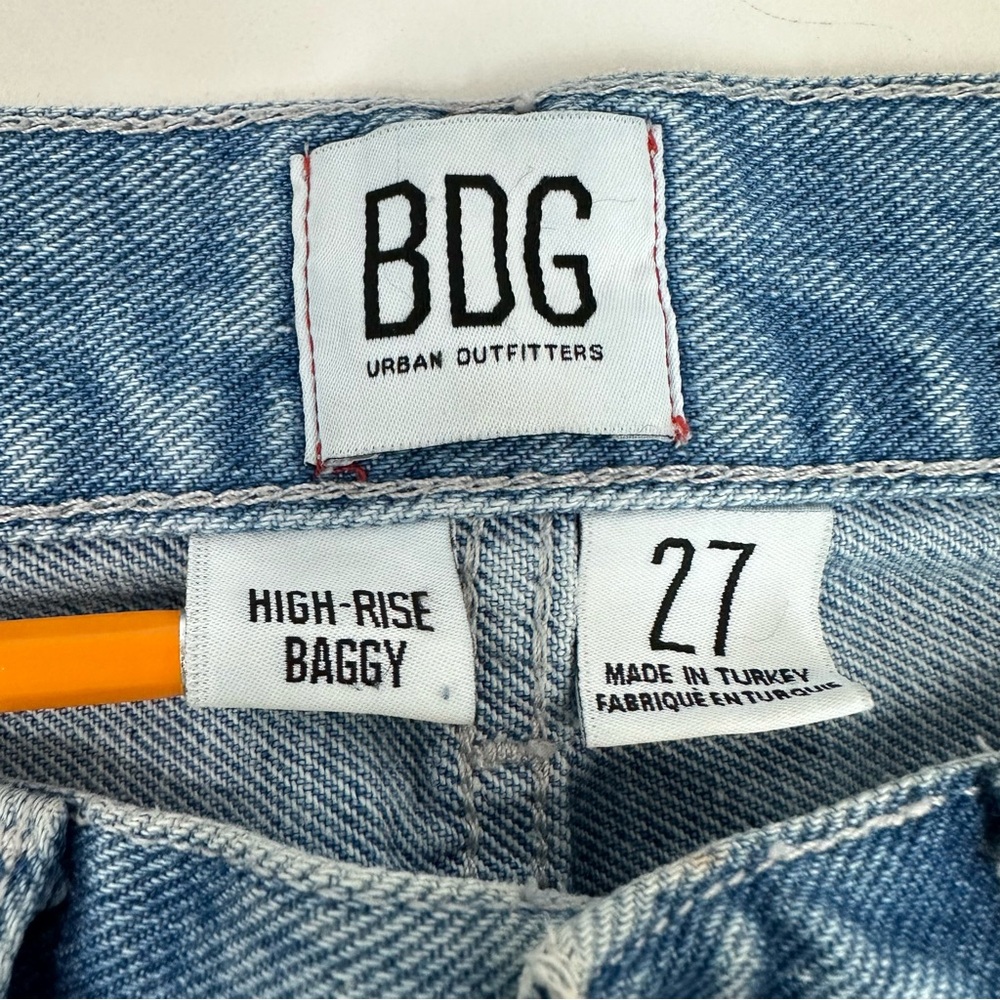BDG Urban Outfitters High Rise Baggy Cotton Jean Women's Size 27 Lt Wash… - Picture 7 of 16